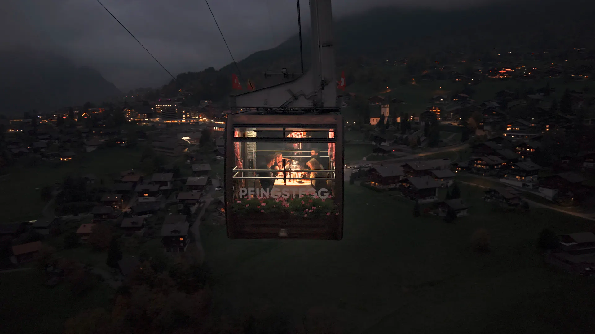 Candle-Light Dinner in der Gondel der Pfingsteggbahn